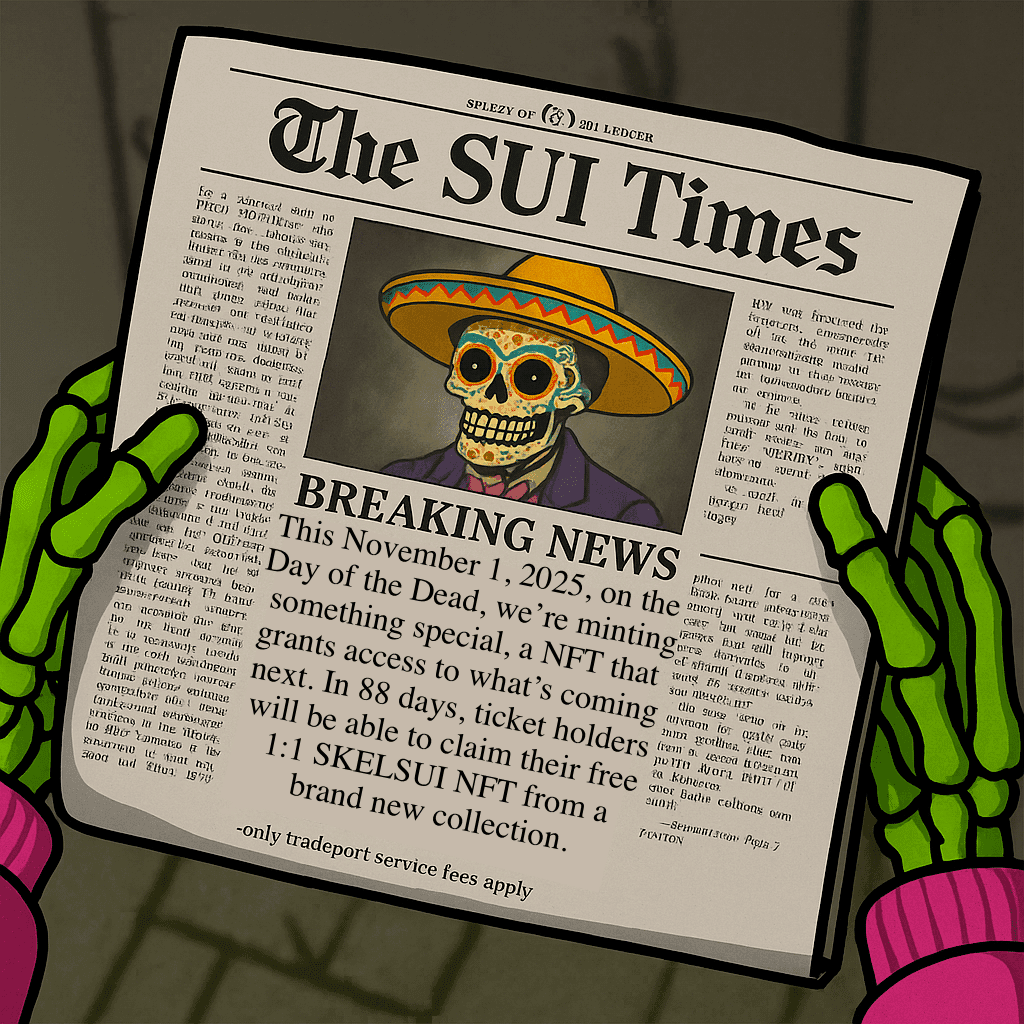 SKELSUI special mint newspaper art